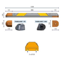 Bordure de balisage modulable Viso Parklane | IDEQUIP