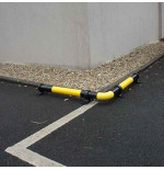 Butée de parking en acier avec pieds en fonte | IDEQUIP