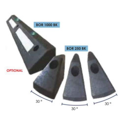 Bordure de route en caoutchouc thermoplastique BOR1000BK VISO IDEQUIP