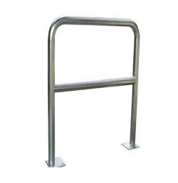 Barrière de protection Ø60 mm galvanisée avec pieds déportés