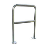 Barrière de protection Ø60 mm galvanisée avec pieds déportés