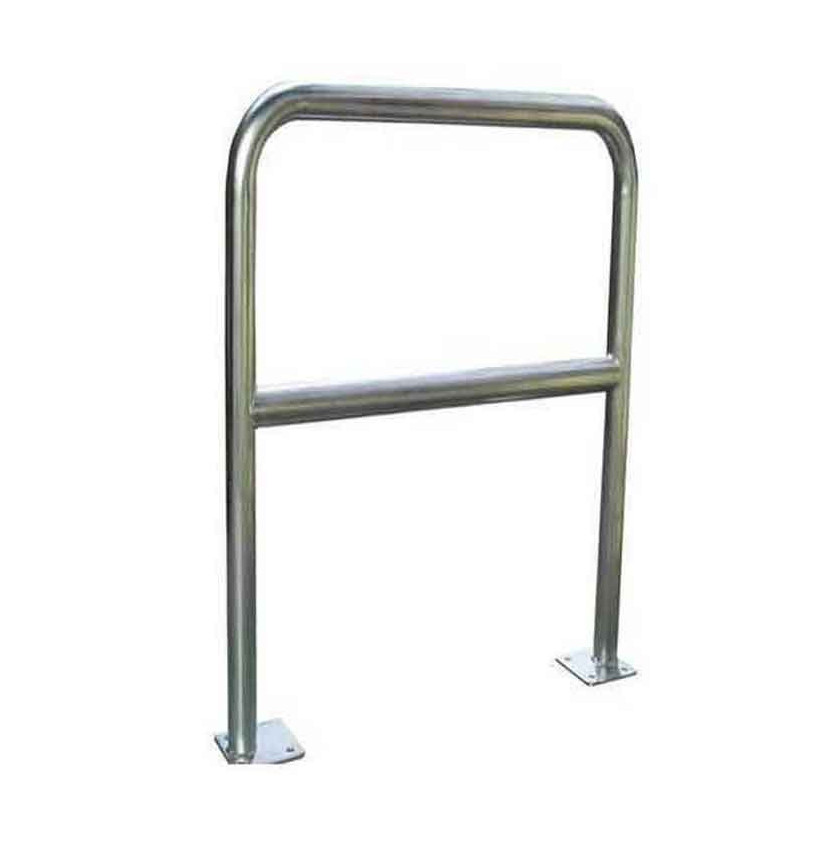 Barrière de protection Ø40 mm galvanisée à pieds déportés
