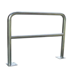 Barrière de protection Ø40 mm galvanisée à pieds déportés