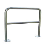 Barrière de protection Ø40 mm galvanisée à pieds déportés