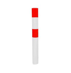 Poteau de protection en acier à sceller bicolore  IDEQUIP