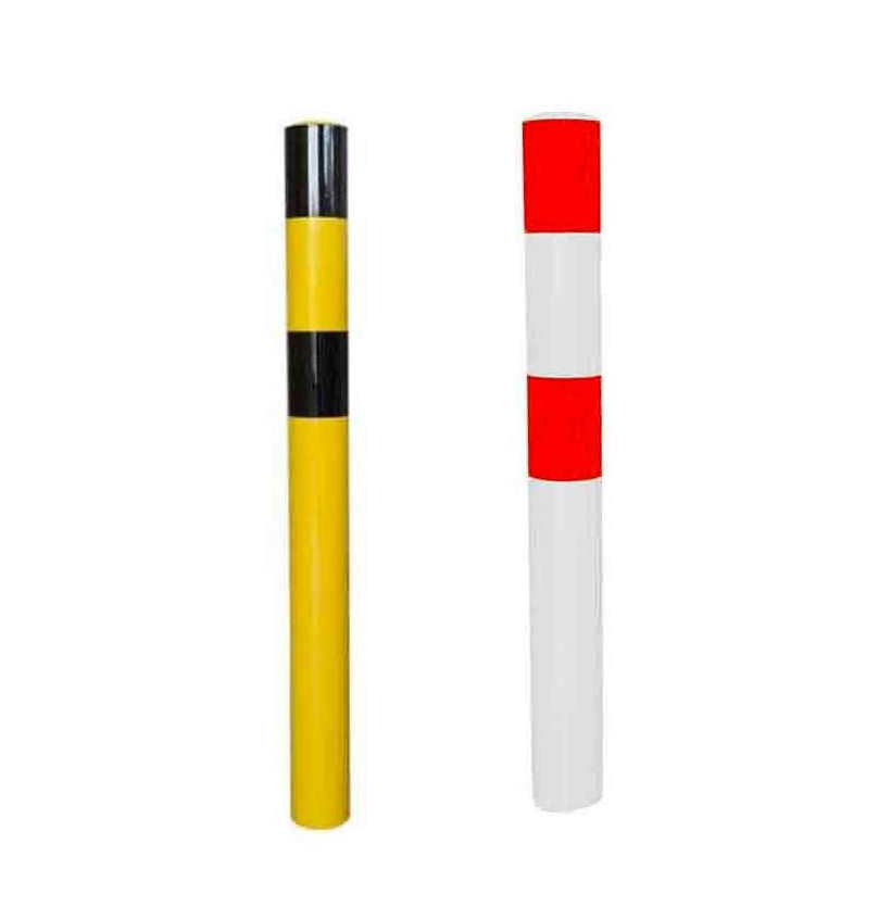 Poteau de protection bicolore ø90mm à sceller