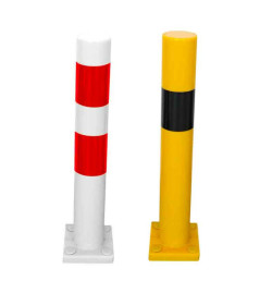 Poteau de protection polyuréthane bicolore à fixer