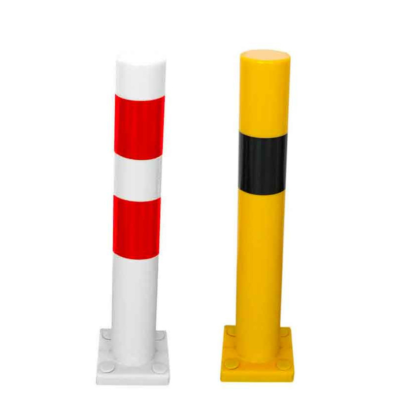 Poteau de protection polyuréthane bicolore à fixer