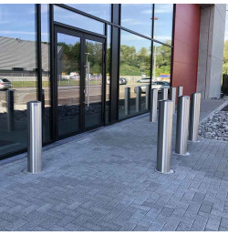 Poteau de protection inox Viso Ø89 ou 159 mm H800 mm