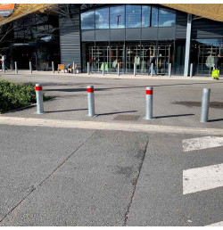 Poteau de protection acier galvanisé à sceller Ø90 ou 100 mm