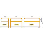 Barrière de protection acier Ø60 mm à sceller  jaune/noir | IDEQUIP