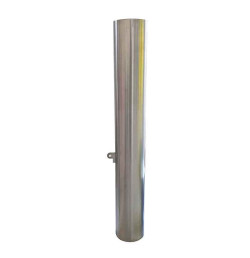 Poteau de protection inox 316 Ø89 ou 159 mm – Anti-bélier – H 800 mm