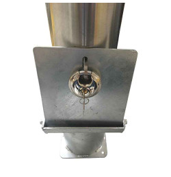 Boîtier amovible inox pour poteaux Ø89 & Ø159 mm Avec cadenas – Viso