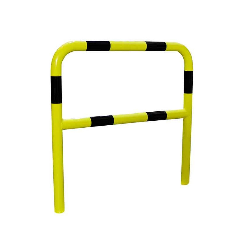 Barrière de protection acier Ø60 mm à sceller jaune/noir | IDEQUIP Barrière de protection acier Ø60 mm à sceller jaune/noir | IDEQUIP