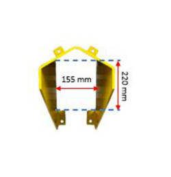 Sabot de protection pour échelle de rack – Acier 5 mm – H400 mm