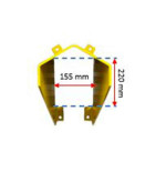 Sabot de protection pour échelle de rack Acier 5 mm – H400 mm