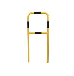 Barrière de protection acier Ø60 mm à sceller  jaune/noir | IDEQUIP