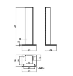 Support madrier extrémité pour protection de rack