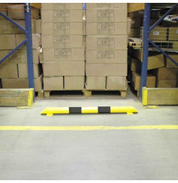 Lisse de butée de protection VISO PARK1200NJ en acier Sécurité racks & portes