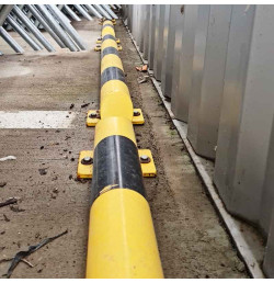 Lisse de butée de protection VISO PARK1200NJ en acier Sécurité racks & portes