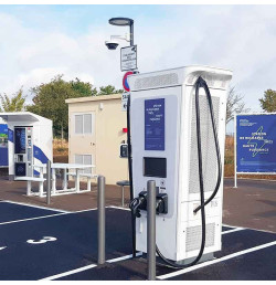 Poteau de protection acier galvanisé gris RAL 7016 Ø76 mm Hauteur 900 mm