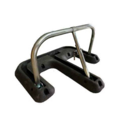 Barrière de Parking Rabattable Ø38 mm – Acier Zingué et Base