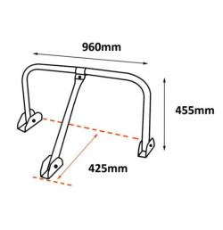 Arceau de parking professionnel Ø60 mm  Acier galvanisé serrure euro