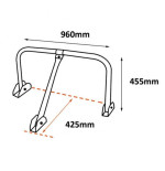 Arceau de parking Ø60 mm avec pieds en fonte serrure européenne