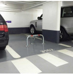 Arceau de parking Ø60 mm avec pieds en fonte serrure européenne