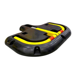 Arceau de parking Ø60 mm avec base caoutchouc et réflecteurs