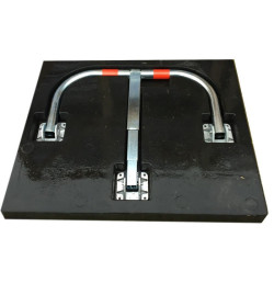 Arceau de parking encastrable Ø60 mm Base rigide en caoutchouc