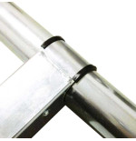 Arceau de parking encastrable Ø60 mm Base rigide en caoutchouc