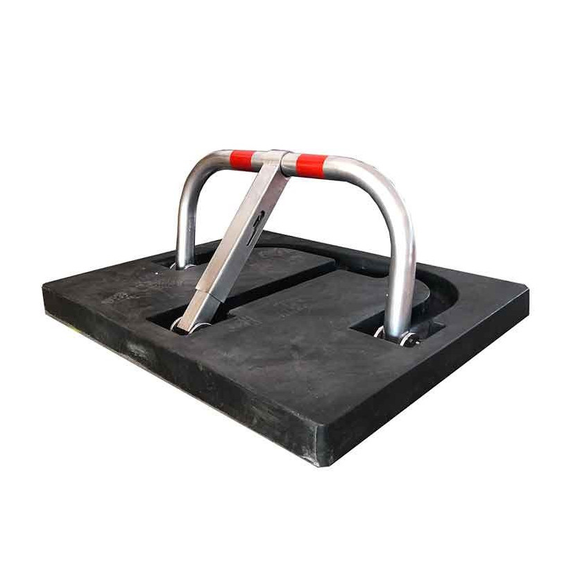 Arceau de parking galvanisé ø60mm avec base encastrable
