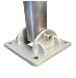 Arceau de parking encastrable Ø60 mm Base rigide en caoutchouc