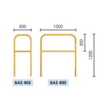 Barrière de protection galvanisée Ø60 mm à sceller