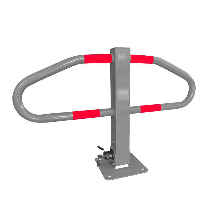 Barrière rabattable de parking avec pied central