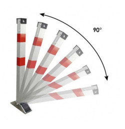 Poteau rabattable avec serrure pompier  Contrôle d’accès pompier