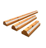 Butée de parking PARKWOOD VISO en bois Pin résistant avec bandes blanches