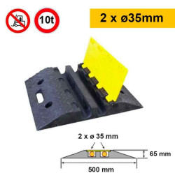 Passe câble caoutchouc | 2 x ø35 mm