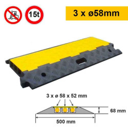 Passe câble caoutchouc | 3 x ø58mm