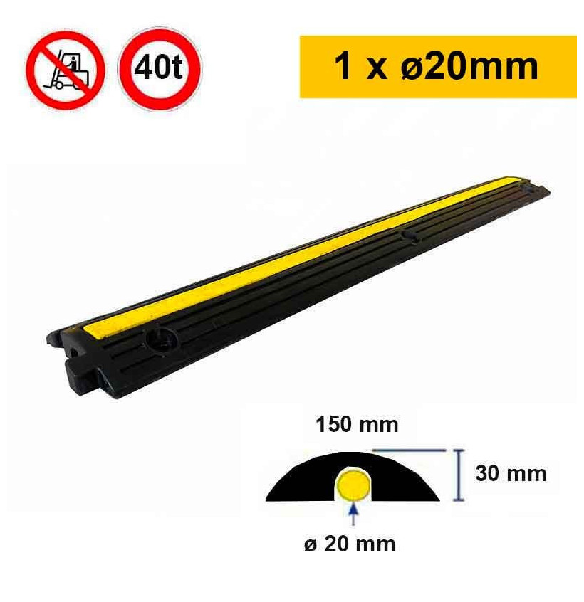 Passe câble caoutchouc | 1 x ø20mm