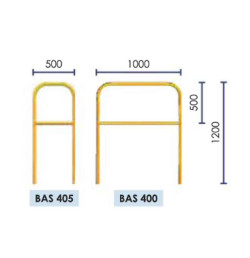 Barrière de protection à sceller Ø40 mm en acier galvanisé