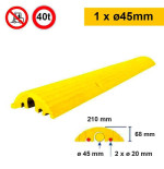 Butée franchissable passe-câble CP450 – 3 canaux Ø45 & Ø20 mm