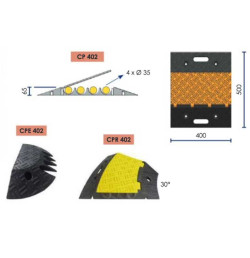 Passe câble caoutchouc CP402 industriel 4 x ø35mm