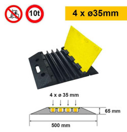 Passe câble caoutchouc | 4 x ø35mm