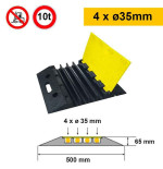 Passe câble caoutchouc | 4 x ø35mm