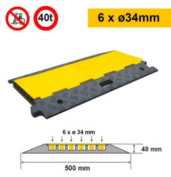 Passe câble caoutchouc | 6 x ø34mm