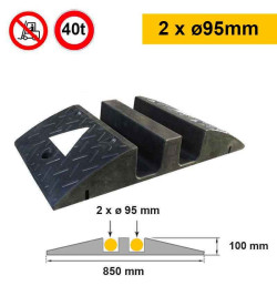 Protège-câbles CPO750 VISO Ø75 à 120 mm – 100 % caoutchouc