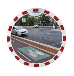 Miroir de circulation rouge/blanc