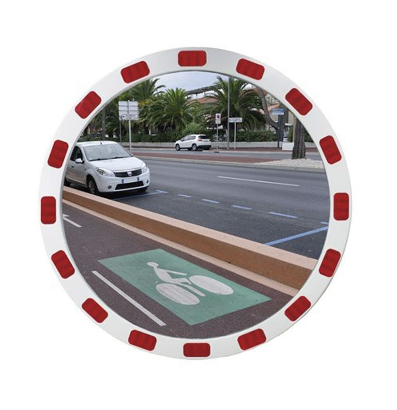 Miroir de circulation rouge/blanc